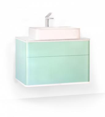 Мебель для ванной тумба Jorno Pastel 80 подвесная (бирюзовый бриз) (Pas.01.82/P/BL)	