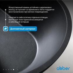 Ванна из искусственного камня ABBER Dortmund AM9911B черная матовая