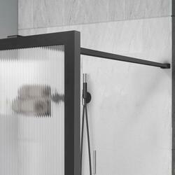 Душевая перегородка Walk-In VSW-1HP900FLGM, 900*2000, вороненая сталь, стекло рифленое