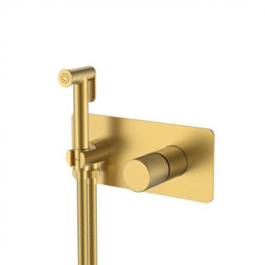 Смеситель гигиенический STICK Matt Gold SPIRALE	