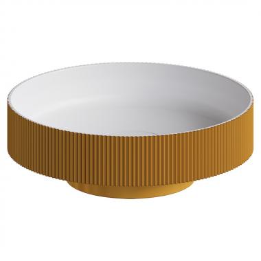 Раковина накладная рифленая Corian 400*130 GOLD	