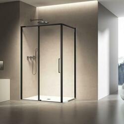 Душевой уголок Slim 8mm VSR-6SL8011CLB, 1100*800, черный, стекло прозрачное