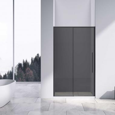 Душевая дверь Slim-N VDS-4SN110CGB, 1100, черный, стекло тонированное	
