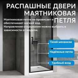 Душевая дверь ABBER Sonnenstrand AG04080B