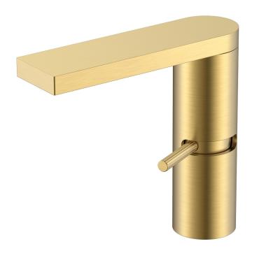 Смеситель для раковины прогрессивный Stella Matt Gold 155-MG