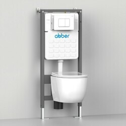 Унитаз ABBER Rechteck AC1201MW подвесной белый матовый, безободковый