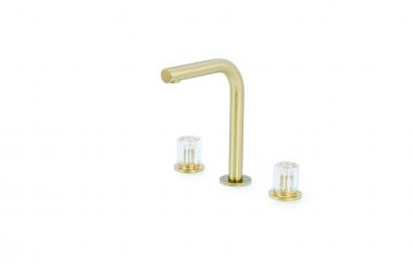 Смеситель на столешницу ELEGANTE на 3 отв. MAT GOLD	