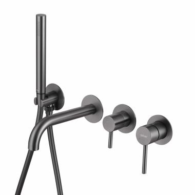 Смеситель ABBER Wasser Kreis AF8130NG для ванны скрытого монтажа, никель	