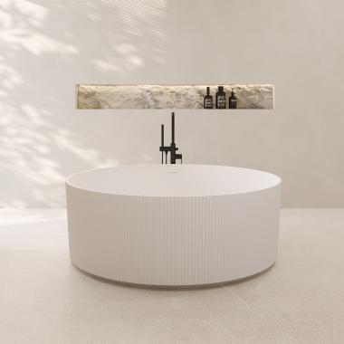 Ванна из искусственного камня ABBER Stein AS9679 белая матовая	