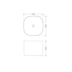 Раковина накладная ABBER Rechteck AC2222 белая