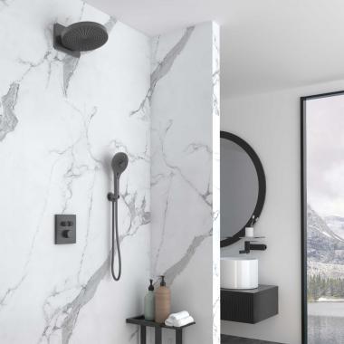 Душевой комплект Inspire VSFW-3I21MT1GM встраиваемый, термостат, двухрежимный, вороненая сталь	