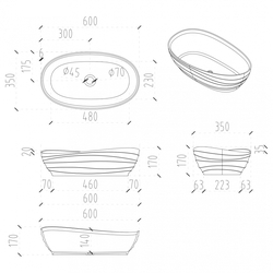 Раковина накладная прозрачная ABBER Kristall AT2813Opal коричневая