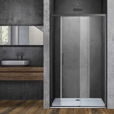 Душевая дверь Soft VDS-3SO110CLGM, 1100, вороненая сталь, стекло прозрачное	