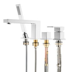 Смеситель для ванны с душем, врезной Timo Selene 2130/16Y белый матовый