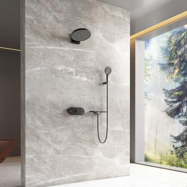 Душевой комплект Futura VSFW-2F12TMB термостатический встраиваемый, 3 режима, черный матовый	