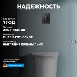 Кнопка смыва ABBER AC0125NG пневматическая, никель
