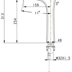 Смеситель Timo Helmi 4011/03F для раковины, черный матовый
