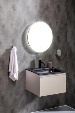 Раковина моноблок Vallessi 60 антрацит керамика	