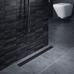 Душевой лоток TIMO Drain System 900 с вставкой lines, черный