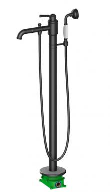 Смеситель Timo Arisa 5300/03Y-CR напольный, черный матовый	