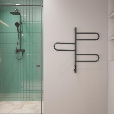 Полотенцесушитель электрический Vincea VTD-1R2CGE 44х80, графит, таймер	