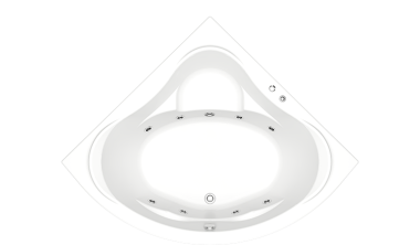 Отдельно стоящая ванна Bas Мега с гидромассажем 160x160	