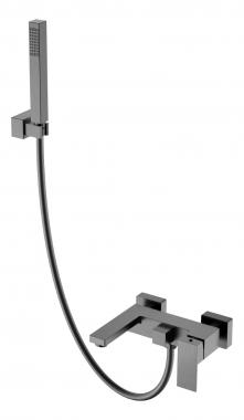 Смеситель для ванны с душем Qubic Matt Gun Metal	
