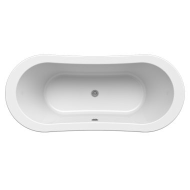 Отдельно стоящая ванна Radomir Орли на ножках со сливом-переливом (комплектация хром)	