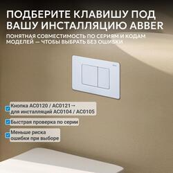 Кнопка смыва ABBER AC0120MW белая матовая