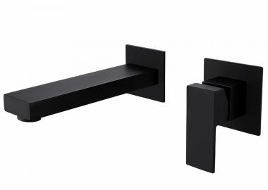 Смеситель ABBER Daheim AF8212B для раковины скрытого монтажа, черный матовый	