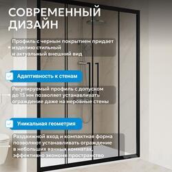 Душевая дверь ABBER Schwarzer Diamant AG33140BH