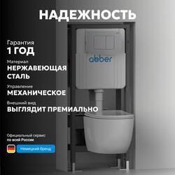 Кнопка смыва ABBER AC0120MW белая матовая