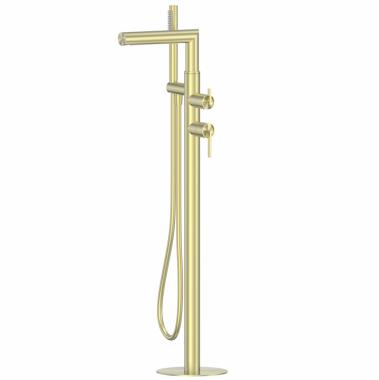 Смеситель ABBER Perfekte 316 AF8A15BG отдельностоящий для ванны, золото брашированное	