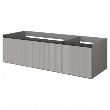 QUATRO 2 140см (100+40) тумба рифл LUNA FUGA профиль ANTHRACITE	