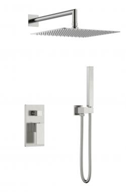 Смеситель встроенный для душа QUBIC Brushed Nickel	