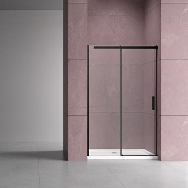 Душевая дверь Dice VDS-4D150CLB, 1500, черный, стекло прозрачное Vincea VDS-4D150CLB	