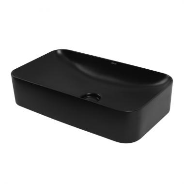 Раковина накладная ABBER Rechteck AC2204MB черная матовая	