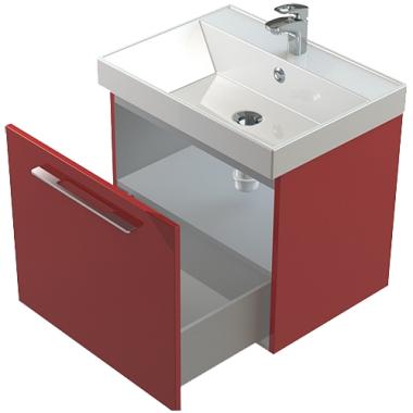 Мебель для ванной тумба Астра-Форм Соло Нижний шкаф 60 подвесной с полкой текстура под дерево	