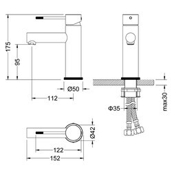 Смеситель Timo Saona 2361/18F для раковины, черное золото