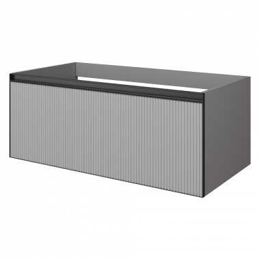 QUATRO 1 100CM тумба рифл с подсв. LUNA FUGA профиль ANTHRACITE 790-M1-100-L-RIB-A-LED