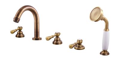 Двухрычажный смеситель для ванны Rav Slezak Morava Retro MK462.5PSM	