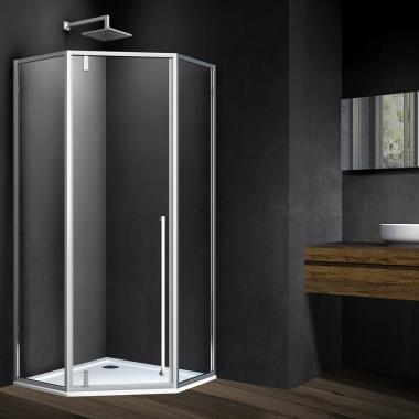 Душевой уголок Penta VSP-3P100CL, 1000*1000, хром, стекло прозрачное	