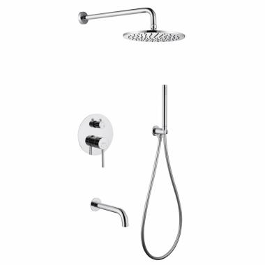 Душевая система ABBER Wasser Kreis AF8117 скрытого монтажа с изливом, хром	