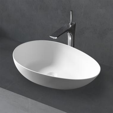 Раковина накладная ABBER Stein AS2615 белая матовая	