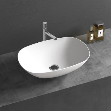 Раковина из искусственного камня Vincea VBS-6T12MW, 540*360*150, накладная, цвет белый матовый	