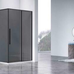 Душевой уголок Slim-N VSR-4SN9013CGB, 1300*900, черный, стекло тонированное