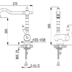 Смеситель Timo Morea 2406F Sandy