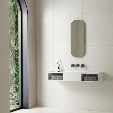 Раковина из искусственного камня Vincea VWB-6S212MW, 1200*400*200, подвесная, цвет белый матовый	