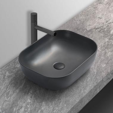 Раковина керамическая Vincea VBS-101MA, 505*405*140, накладная, цвет антрацит матовый	