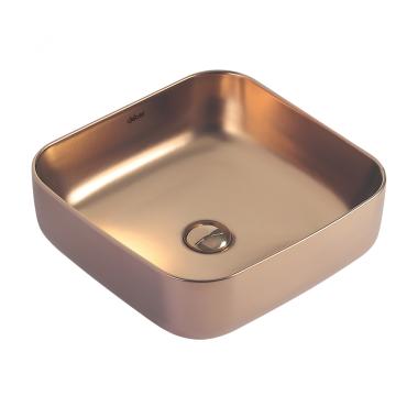 Раковина накладная ABBER Rechteck AC2211MRG розовое золото матовое	